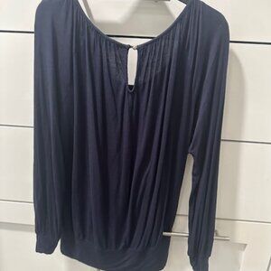 Ellen Tracy Navy Top S